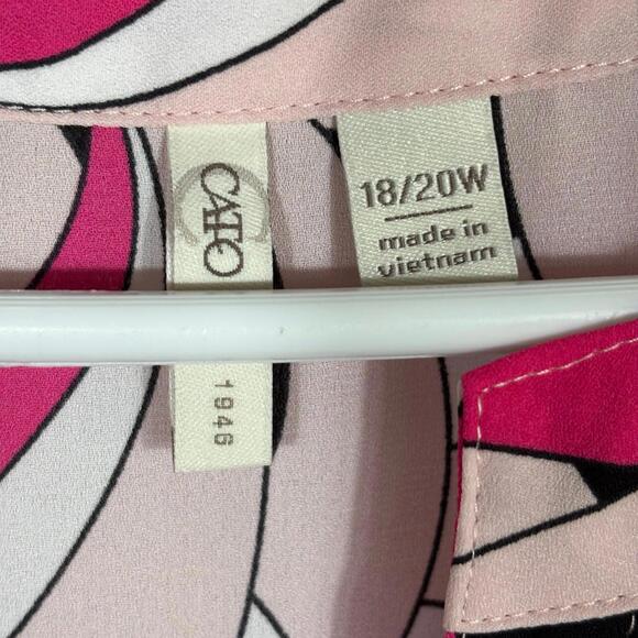 Cato Women's Plus Size 18/20 Abstract Print Blouse - Picture 4 of 8